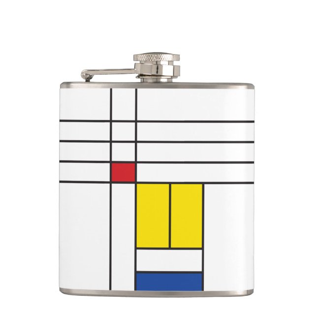 Mondrian II Minimalist De Stijl Modern Art Design Fickplunta (Framsidan)