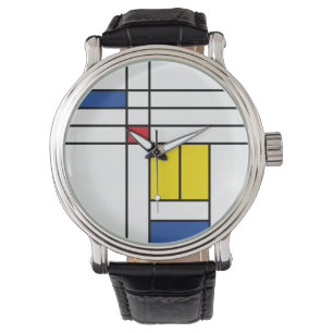 Mondrian II Minimalistisk De Stijl Modern Konst De Armbandsur