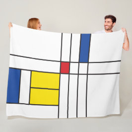 Mondrian II Minimalistisk De Stijl Modern Konst De Fleecefilt
