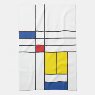 Mondrian II Minimalistisk De Stijl Modern Konst De Kökshandduk