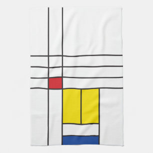 Mondrian II Minimalistisk De Stijl Modern Konst De Kökshandduk