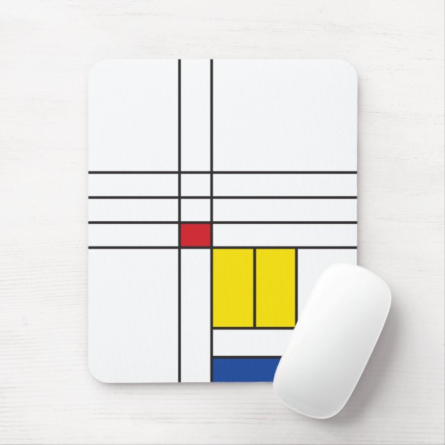 Mondrian II Minimalistisk De Stijl Modern Konst De Musmatta (Med mus)