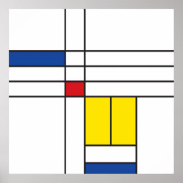 Mondrian II Minimalistisk De Stijl Modern Konst De Poster