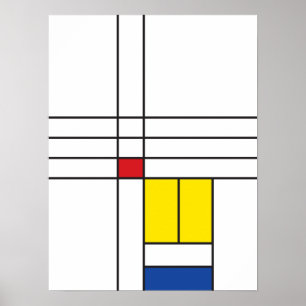 Mondrian II Minimalistisk De Stijl Modern Konst De Poster