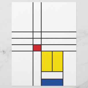 Mondrian II Minimalistisk De Stijl Modern Konst De Reklamblad