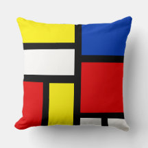 Mondrian Inspired Abstrakt Art Dekorativ kudde