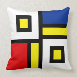 Mondrian Inspired Abstrakt Art Kudde