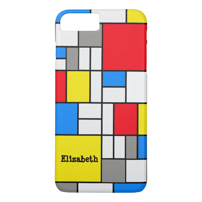 Mondrian Inspired Geometrical Design Abstrakt Art Case-Mate iPhone Skal (Baksida)