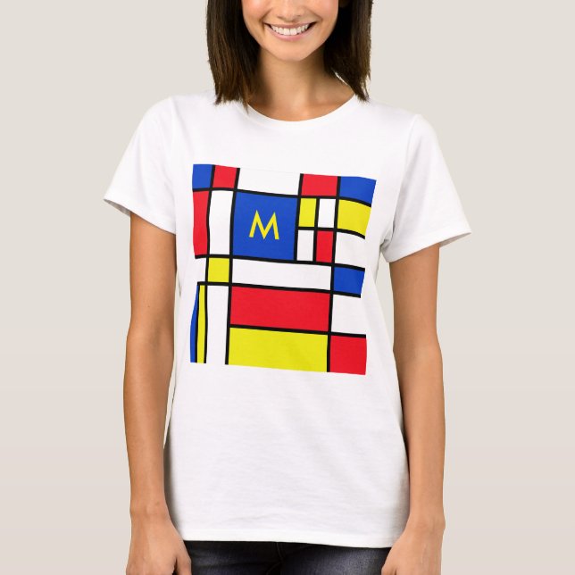 Mondrian Inspired Geometrical Design Abstrakt Art Tröja (Framsida)