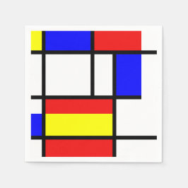 Mondrian Inspired Pappersservett