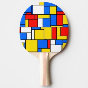 Mondrian Inspired Stil Red Blue Mönster Pingisracket