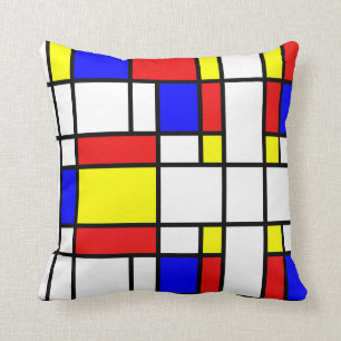 Mondrian inspirerad kudde