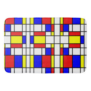Mondrian inspirerade badrumsmatta