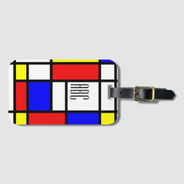 Mondrian inspirerade bagagebricka