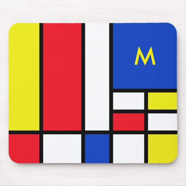 Mondrian inspirerade geometrisk musmatta (Framsidan)