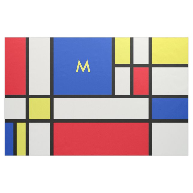 Mondrian inspirerade geometrisk tyg (Yard)