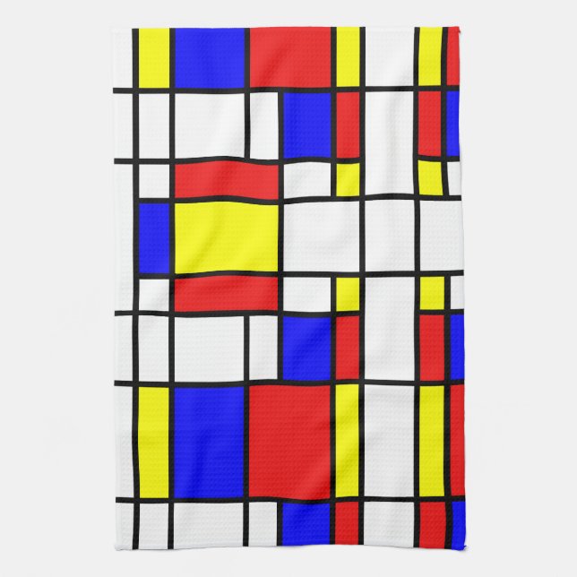 Mondrian inspirerade kökshandduk (Vertikal)