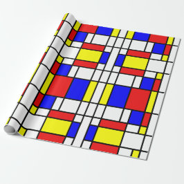 Mondrian inspirerade presentpapper