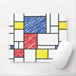 Mondrian klotter Minimalistisk De Stijl Modern kon Musmatta