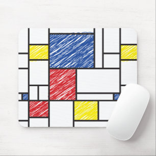 Mondrian klotter Minimalistisk De Stijl Modern kon Musmatta