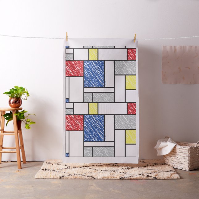 Mondrian klotter Minimalistisk De Stijl Modern kon Tyg (In Situ)