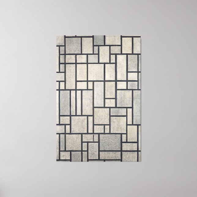 MONDRIAN - KOMPOSITION MED RUTNÄT 2 - 1915-1942 - CANVASTRYCK (Framsida)