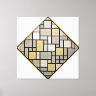 MONDRIAN - KOMPOSITION MED RUTNÄT 5: ROMB - 1919 CANVASTRYCK
