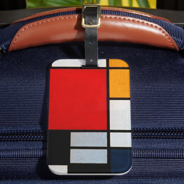 Mondrian - Komposition med stor röd plan Bagagebricka (Framsida Insitu 2)