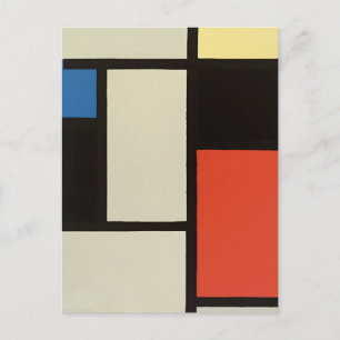 Mondrian komposition modern abstrakt målning konst vykort