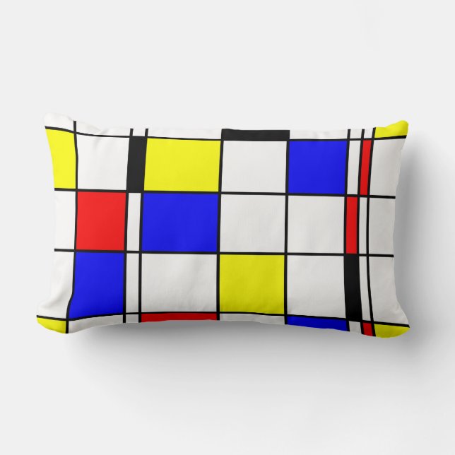 Mondrian konststil lumbarkudde (Framsida)