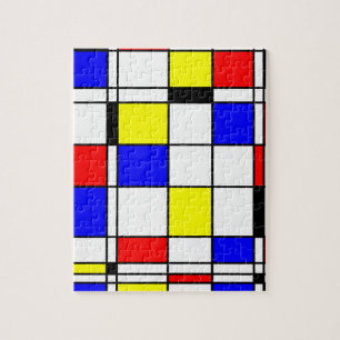 Mondrian konststil pussel