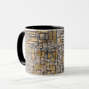 Mondrian Kubistisk Övergångskonst Morfande Mugg