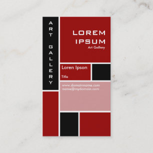 Mondrian - Maroon Visitkort