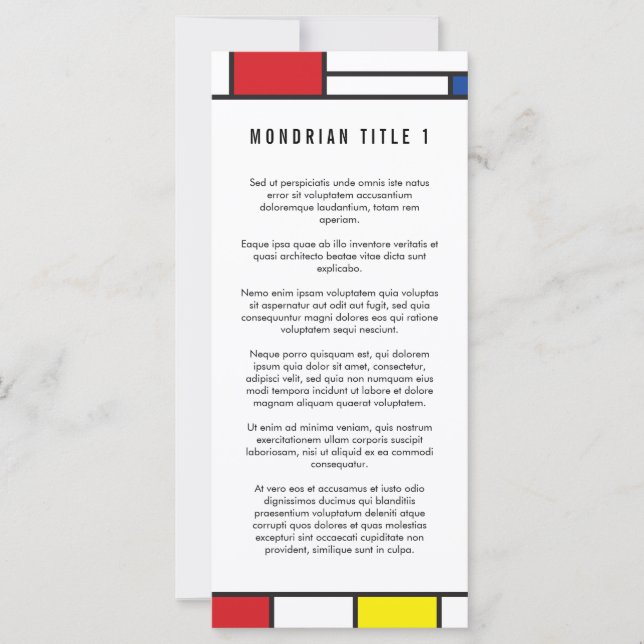 Mondrian Minimalist Geometric De Stijl Modern Art (Framsida)