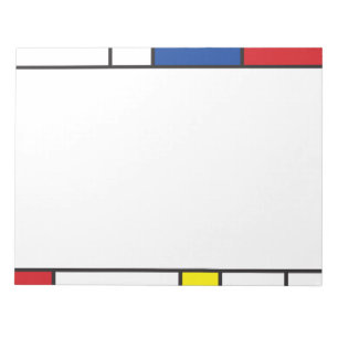 Mondrian Minimalist Geometric De Stijl Modern Art Anteckningsblock