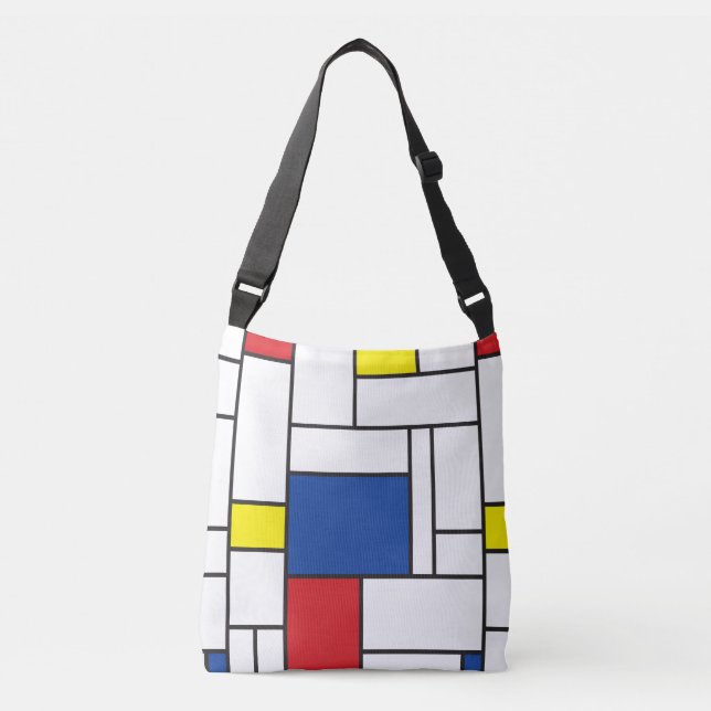 Mondrian Minimalist Geometric De Stijl Modern Art Axelväska (Framsida)