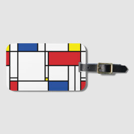 Mondrian Minimalist Geometric De Stijl Modern Art Bagagebricka