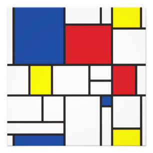 Mondrian Minimalist Geometric De Stijl Modern Art Fototryck