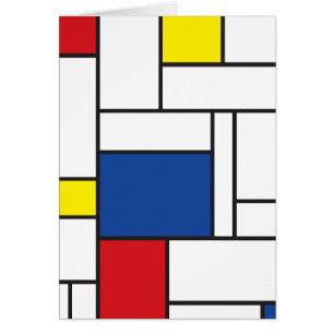 Mondrian Minimalist Geometric De Stijl Modern Art Hälsningskort