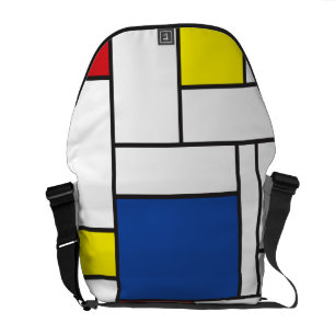 Mondrian Minimalist Geometric De Stijl Modern Art Kurir Väska