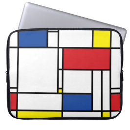 Mondrian Minimalist Geometric De Stijl Modern Art Laptop Fodral