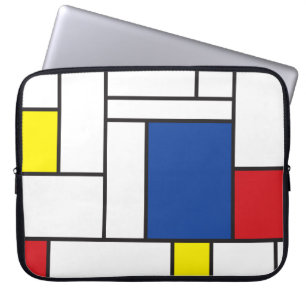 Mondrian Minimalist Geometric De Stijl Modern Art Laptop Sleeve