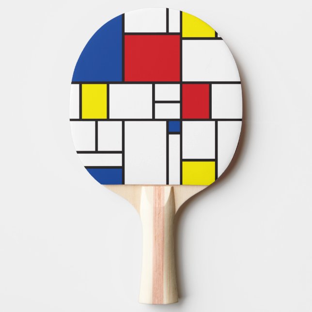 Mondrian Minimalist Geometric De Stijl Modern Art Pingisracket (Framsidan)