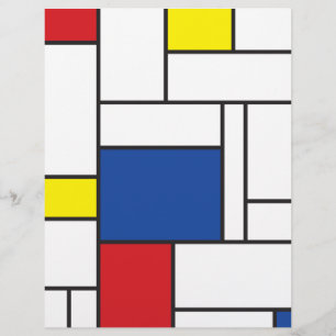 Mondrian Minimalist Geometric De Stijl Modern Art Reklamblad
