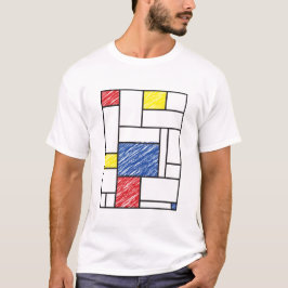 Mondrian Minimalist Geometric De Stijl Modern Art T Shirt