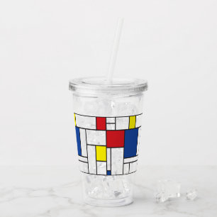 Mondrian Minimalist Geometric De Stijl Modern Art Take Away Mugg