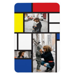 Mondrian Minimalistisk De Stijl Geo Modern Konst F Magnet