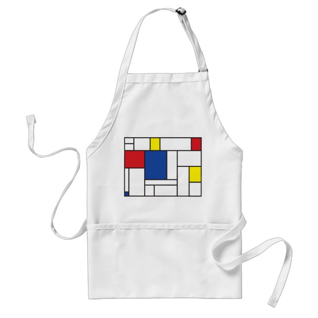 Mondrian Minimalistisk De Stijl Modern Konst Anpas Förkläde (Framsidan)
