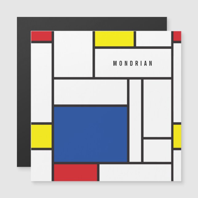 Mondrian Minimalistisk Geometrisk De Stijl Modern  (Fram/baksida)