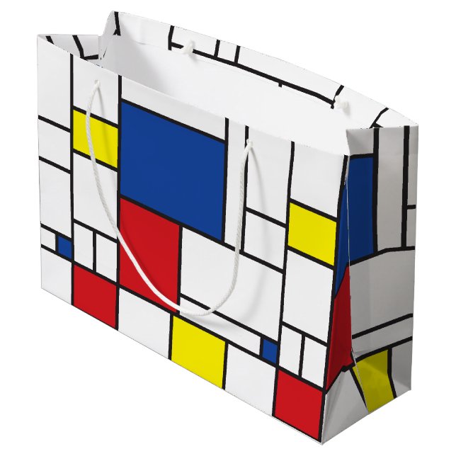 Mondrian Minimalistisk Geometrisk De Stijl Modern  (Baksidan Vinklad)